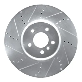 R1 Concepts EDZ-31094D Brake Rotor Drilled and Slotted Silver